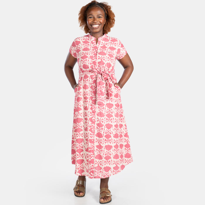 Ladies' Carol Shirt Dress - Pink