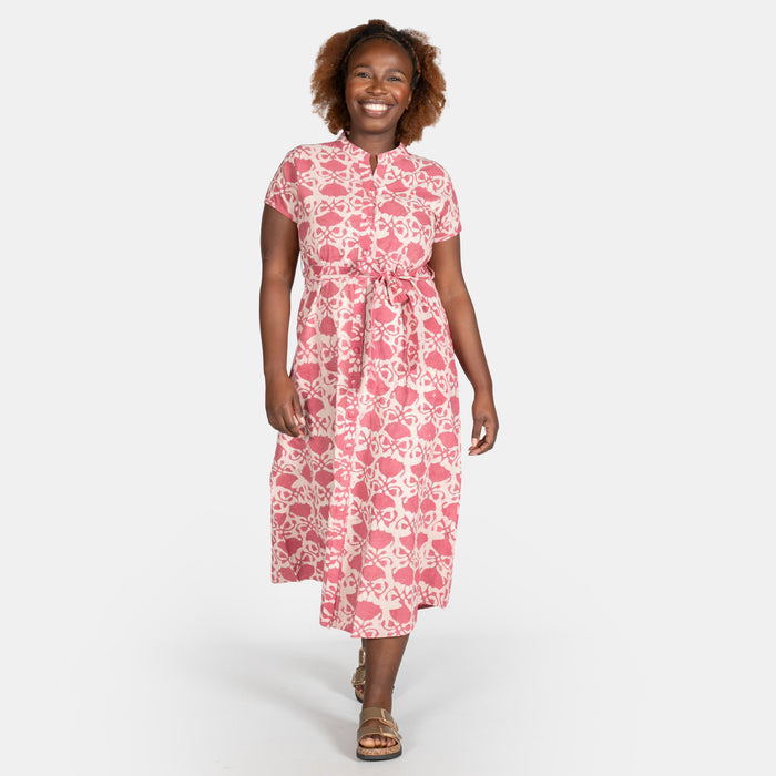 Ladies' Carol Shirt Dress - Pink