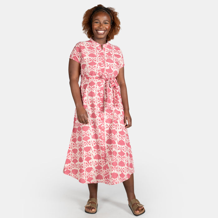 Ladies' Carol Shirt Dress - Pink