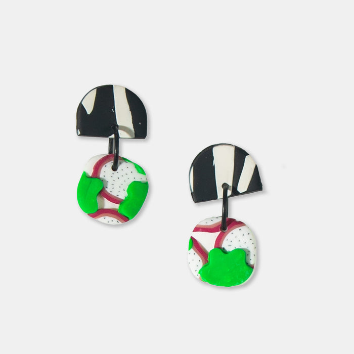 Ladies' Dragon Moon Clay Earrings