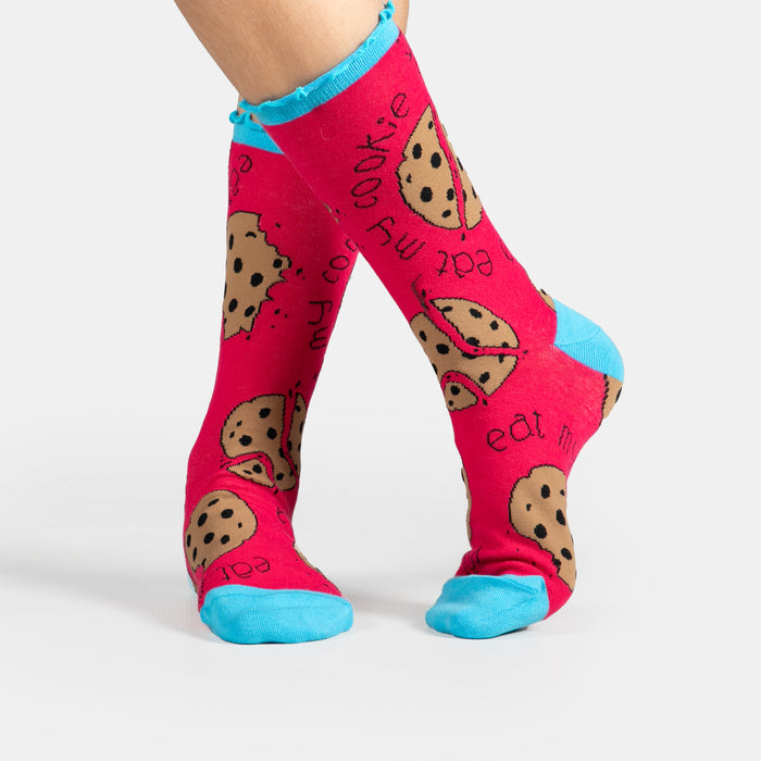 Ladies' Eat My Cookie Socks - Cerise