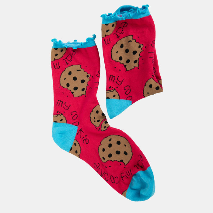 Ladies' Eat My Cookie Socks - Cerise