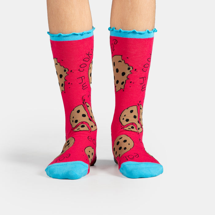 Ladies' Eat My Cookie Socks - Cerise