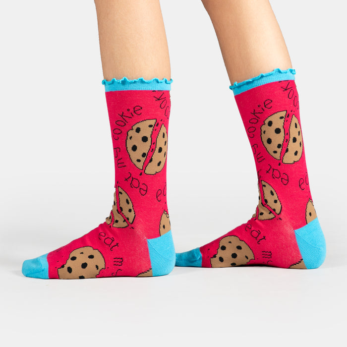 Ladies' Eat My Cookie Socks - Cerise