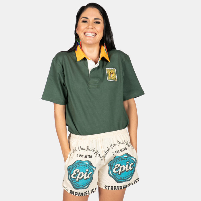 Ladies' Epic Stampmeel Supa Shorts - Cream
