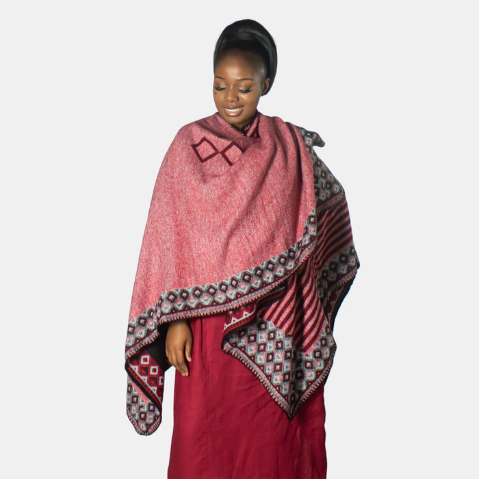 Ladies' Ethnic Throw Over - Black