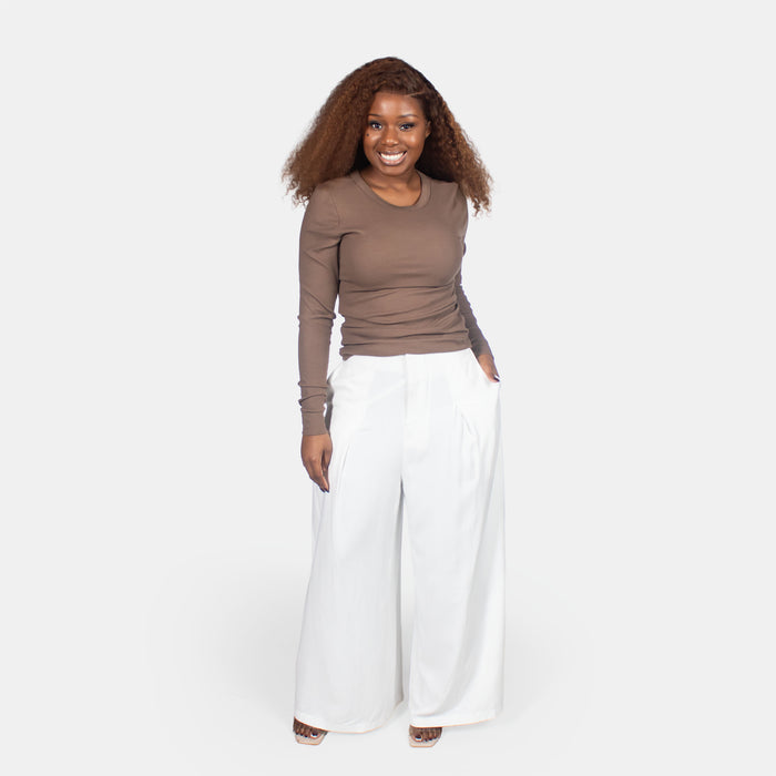 Ladies' Executive Pants - Cream
