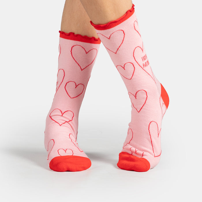 Ladies' F*cking Awesome Socks - Pink