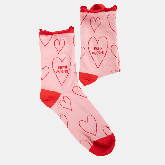 Ladies' F*cking Awesome Socks - Pink