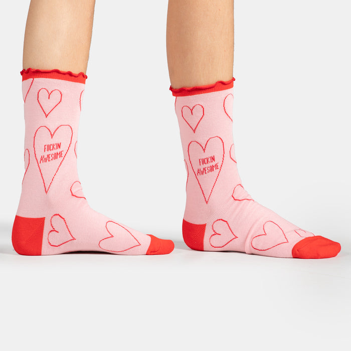 Ladies' F*cking Awesome Socks - Pink