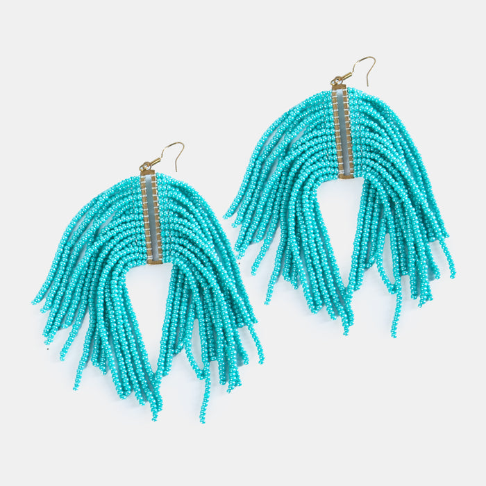 Ladies' Feather Earrings - Ocean
