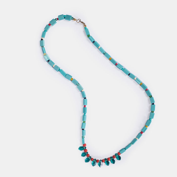 Ladies' Flat Beads Necklace - Turquoise