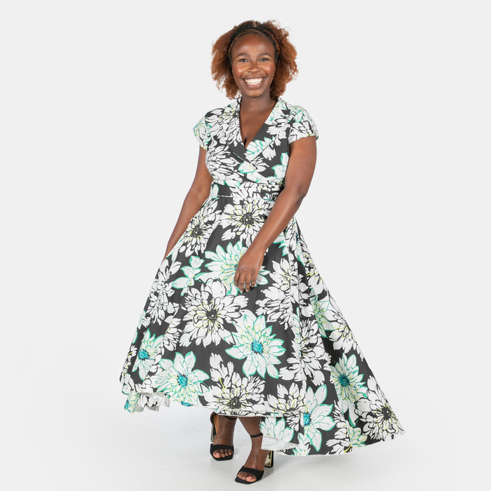 Ladies' Floral Monroe Dress - Black