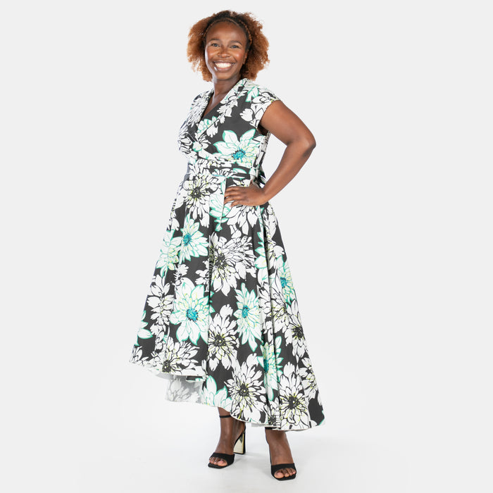 Ladies' Floral Monroe Dress - Black