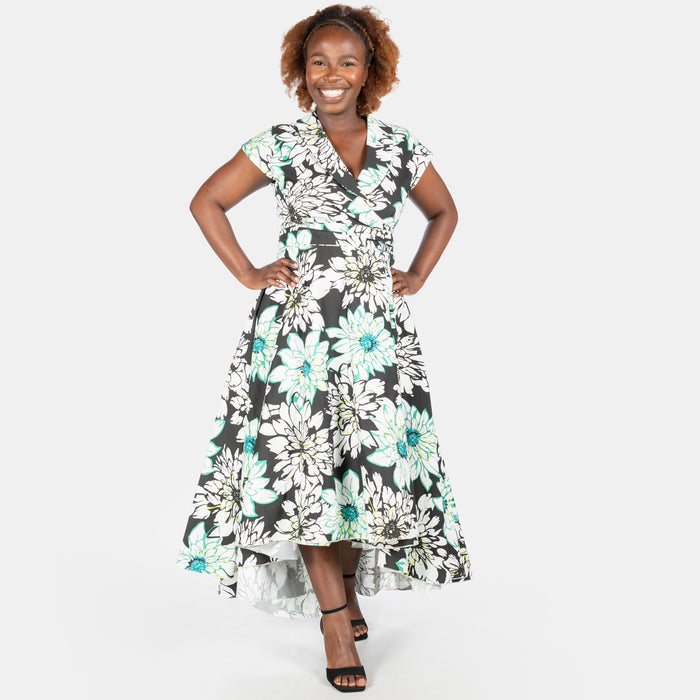 Ladies' Floral Monroe Dress - Black
