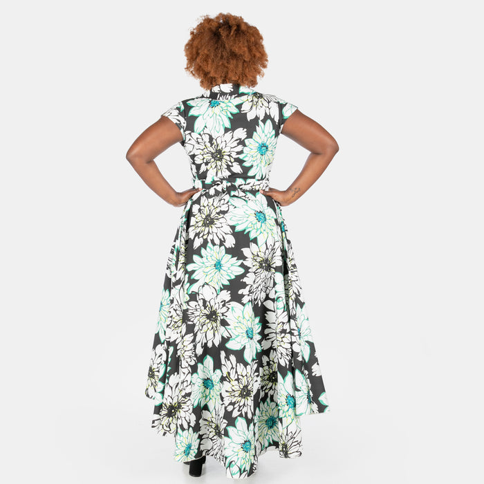 Ladies' Floral Monroe Dress - Black