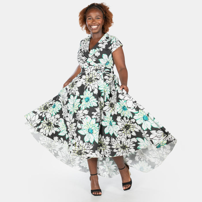 Ladies' Floral Monroe Dress - Black