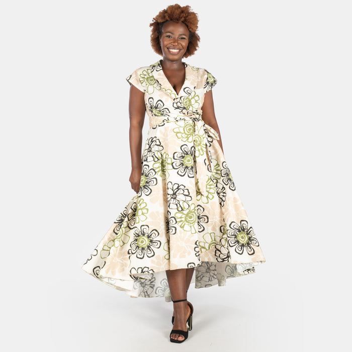 Ladies' Floral Monroe Dress - Cream