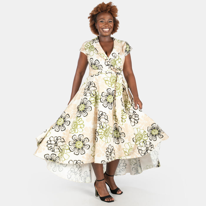 Ladies' Floral Monroe Dress - Cream