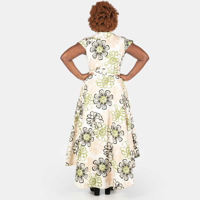 Ladies' Floral Monroe Dress - Cream