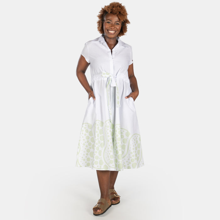 Ladies' Foam Bubbles Dress - White