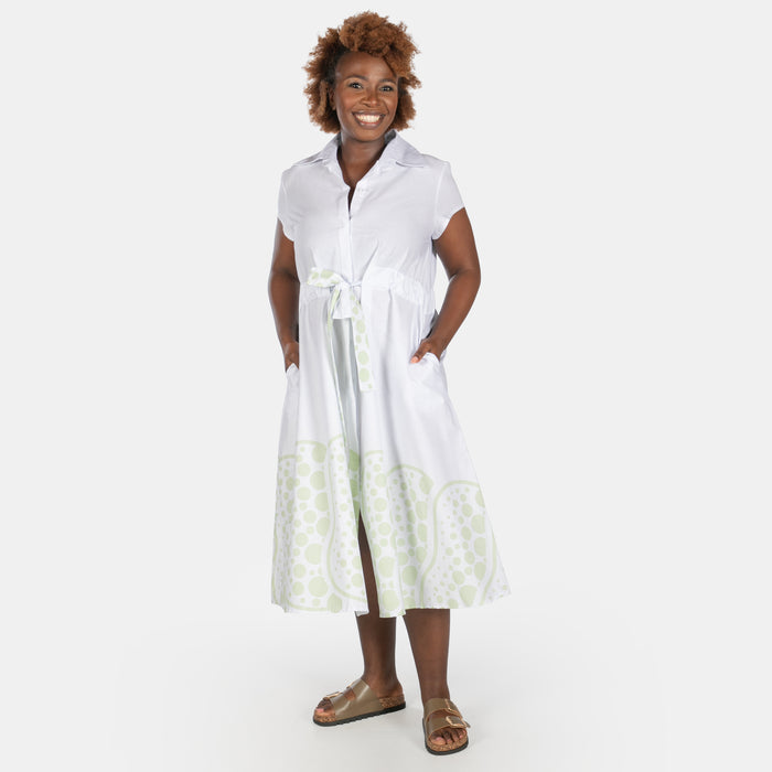 Ladies' Foam Bubbles Dress - White