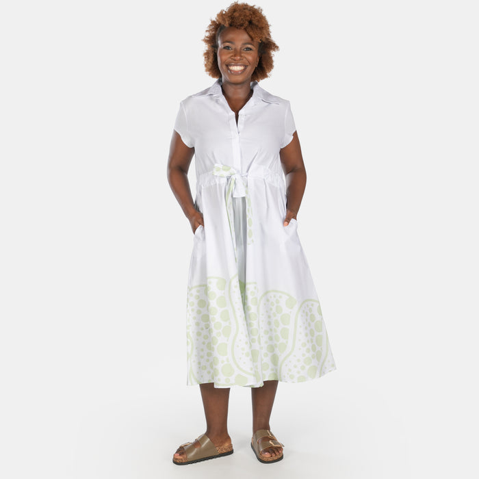 Ladies' Foam Bubbles Dress - White