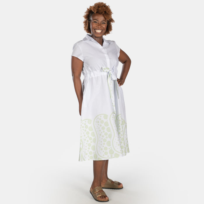 Ladies' Foam Bubbles Dress - White