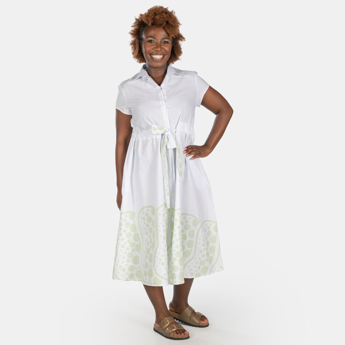 Ladies' Foam Bubbles Dress - White