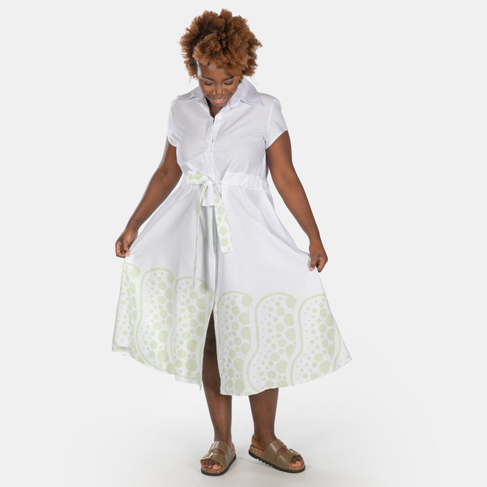Ladies' Foam Bubbles Dress - White