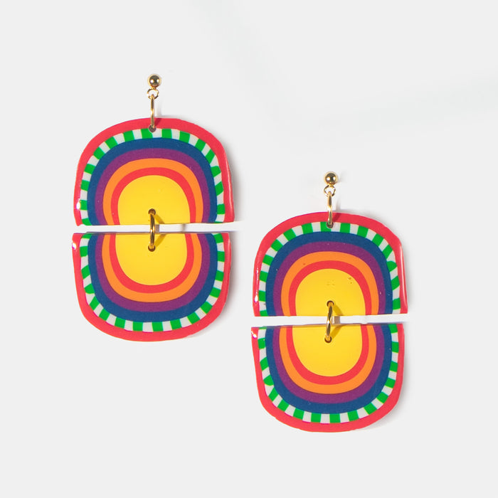 Ladies' Gemstone Clay Earrings