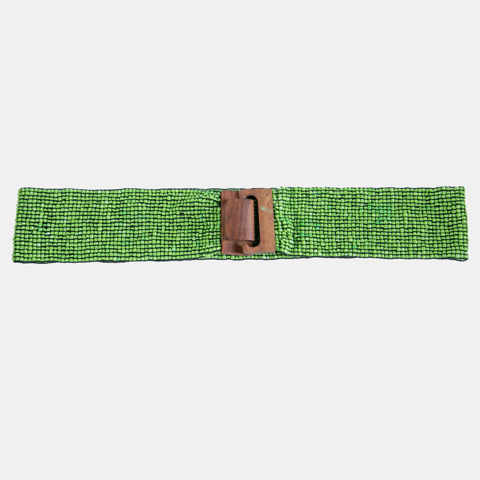 Ladies' Glass Beads Belt - Green