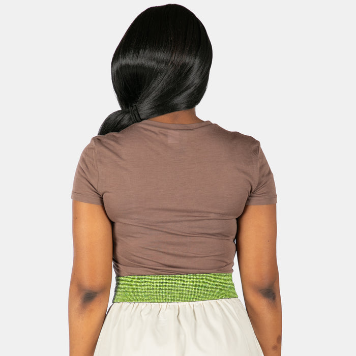 Ladies' Glass Beads Belt - Green