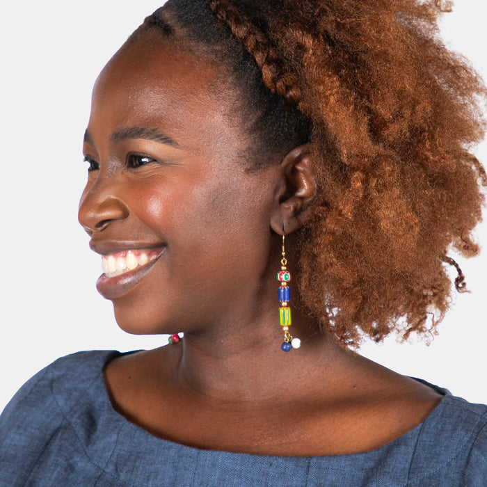 Ladies' Glass Beads Drop Earrings