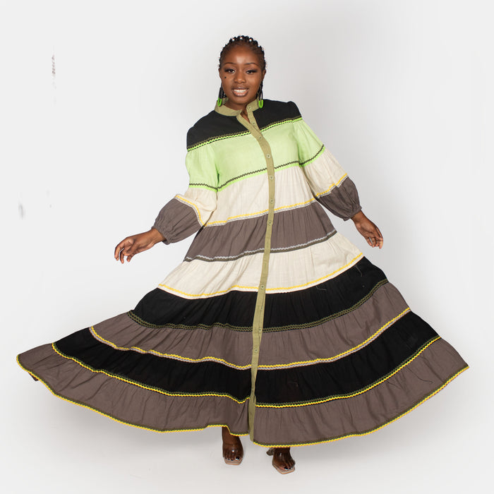 Ladies' Hollyhock Dress - Lime