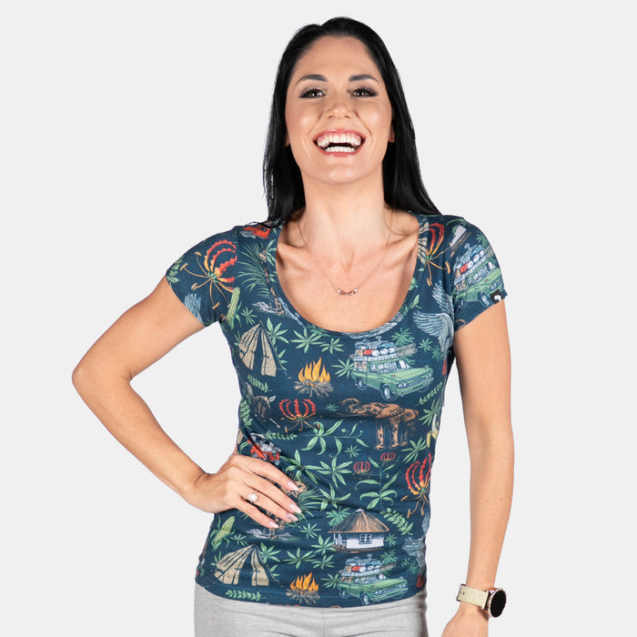 Ladies' Jungle Night T-Shirt - Navy