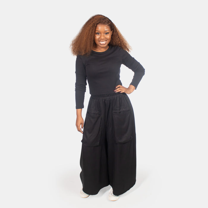 Ladies' Kaykay Palazzo Pants - Black
