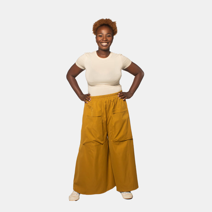 Ladies' Kaykay Palazzo Pants - Mustard