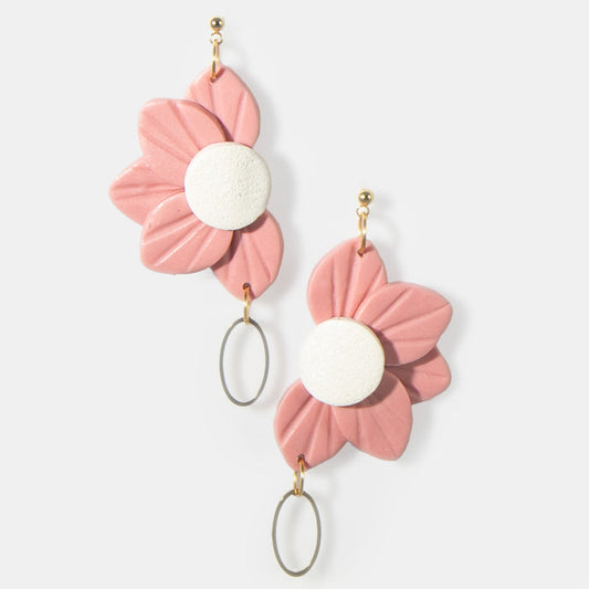 Ladies' Lotus Clay Earrings