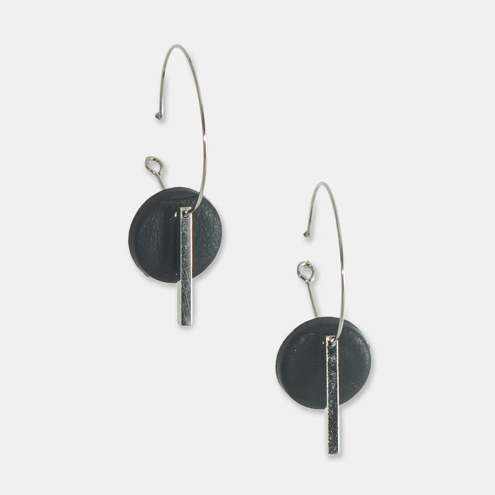 Ladies' Minimalist Earrings - Black