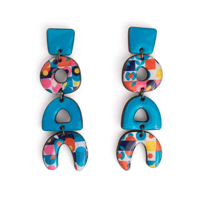 Ladies' Pac Man Drop Earrings