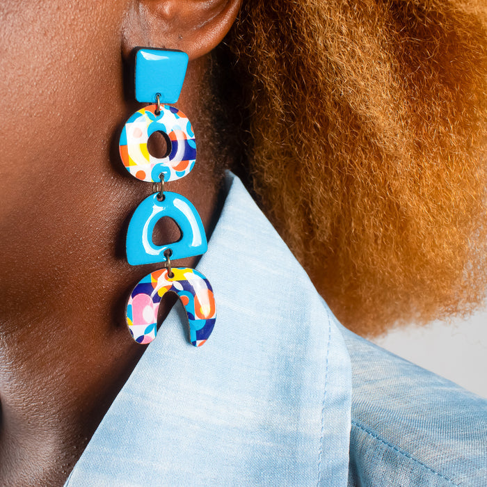 Ladies' Pac Man Drop Earrings
