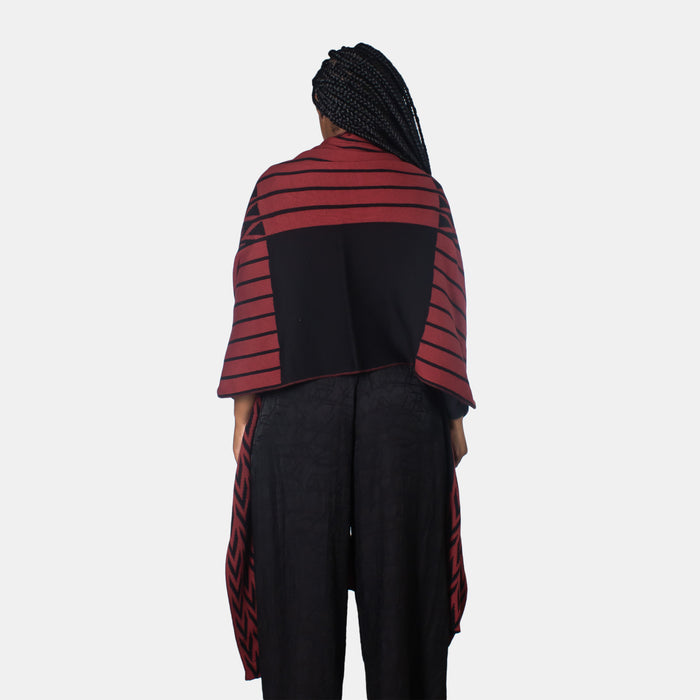 Ladies' Pashmina Wide Scarf - Maroon