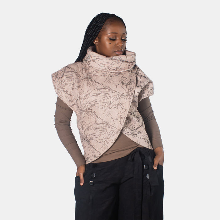 Ladies' Print June Jacket - Cream