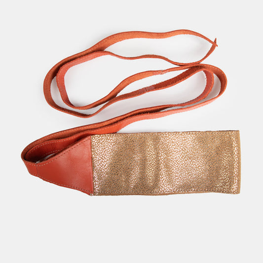 Ladies' Print Wrap Around Belt - Coral