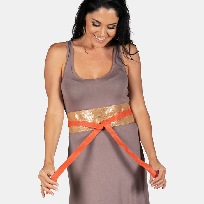 Ladies' Print Wrap Around Belt - Coral
