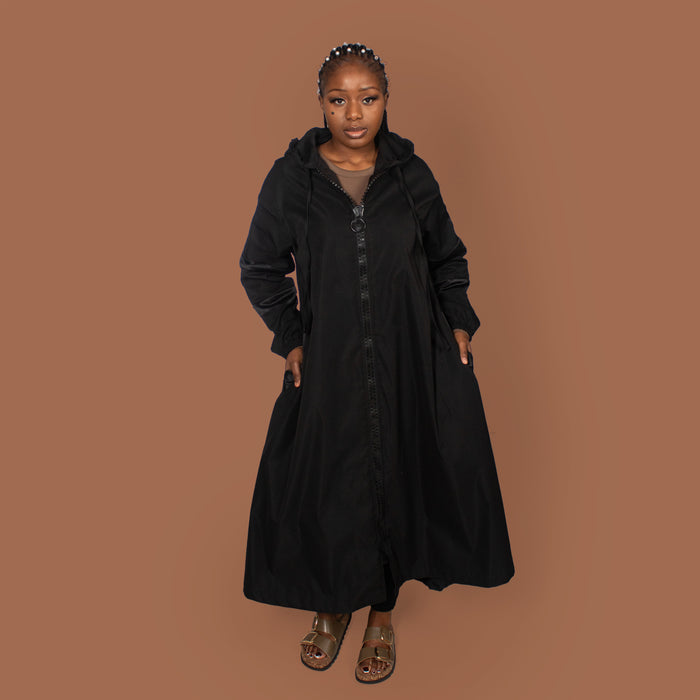 Ladies' Raincoat Dress - Black