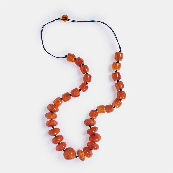 Ladies' Rocky Beads Necklace - Orange