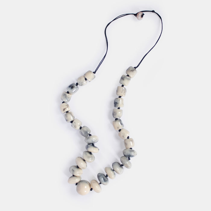 Ladies' Rocky Beads Necklace - White