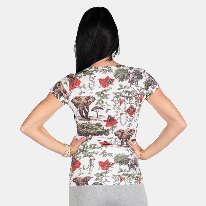Ladies' Sausage Tree T-Shirt - Stone